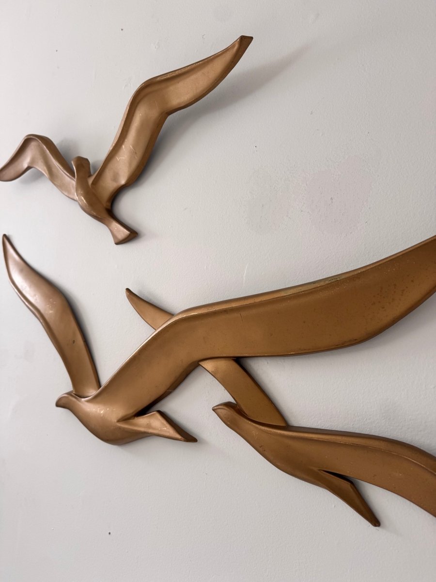 VTG Syroco Set of Flying Gull Wall Sculptures, 1973 - Diamonds & Rust