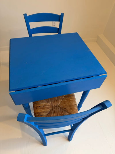 VTG Table and Chairs Set - Painted Blue - Diamonds & Rust