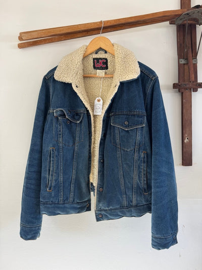 VTG WC Fleece Lined Denim Jacket - Diamonds & Rust