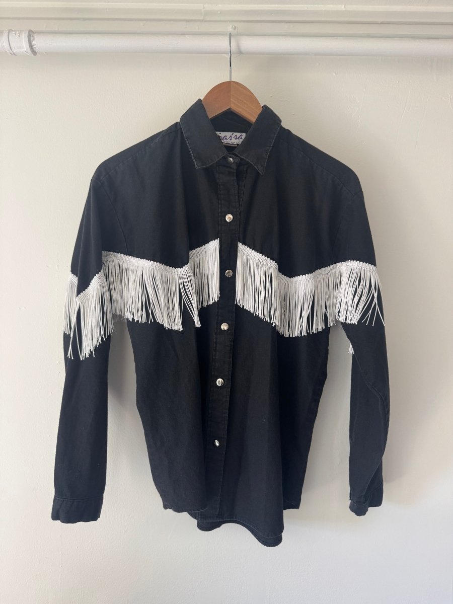 VTG Western Fringe Shirt - Diamonds & Rust