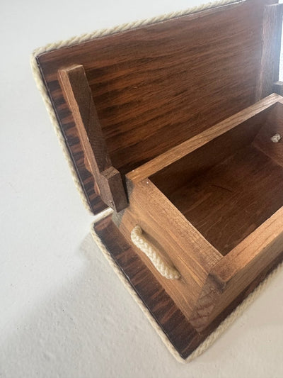 VTG Whale Wood Box - Diamonds & Rust