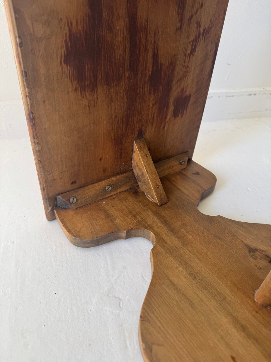 VTG Wood Side Table - Diamonds & Rust