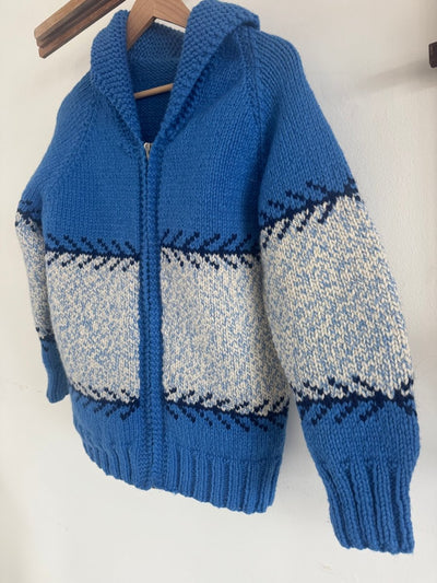 VTG Wool Handmade Cardigan Sweater - Diamonds & Rust