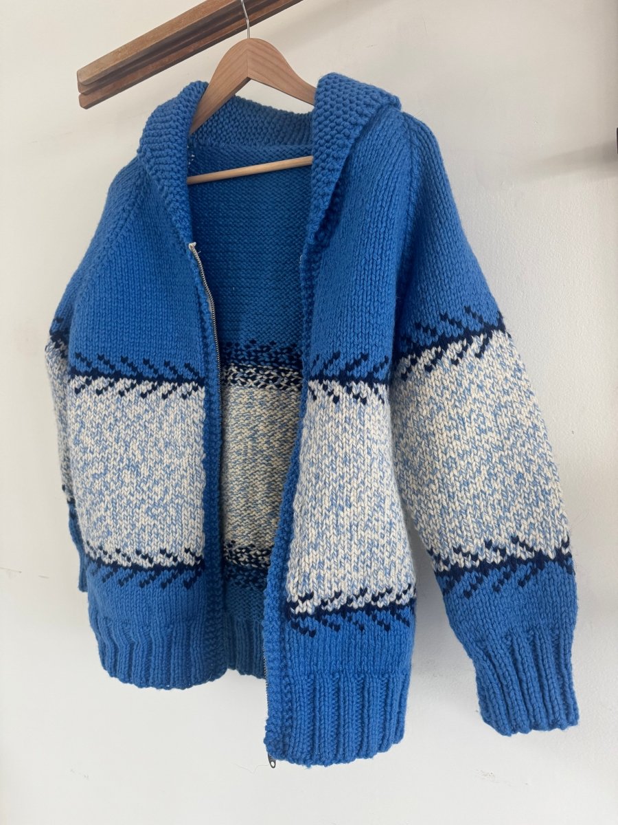 VTG Wool Handmade Cardigan Sweater - Diamonds & Rust