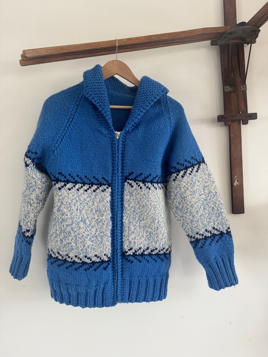 VTG Wool Handmade Cardigan Sweater - Diamonds & Rust