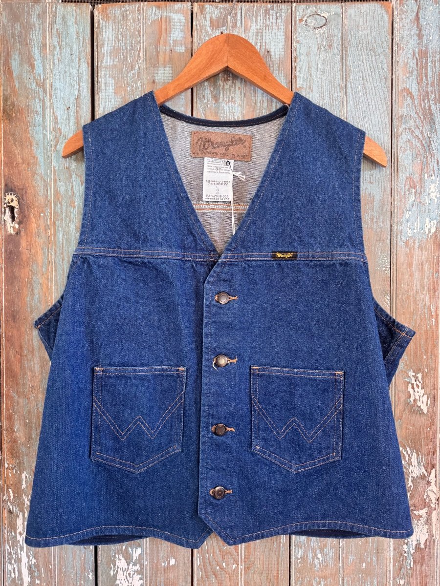 VTG Wrangler Denim Vest - Diamonds & Rust