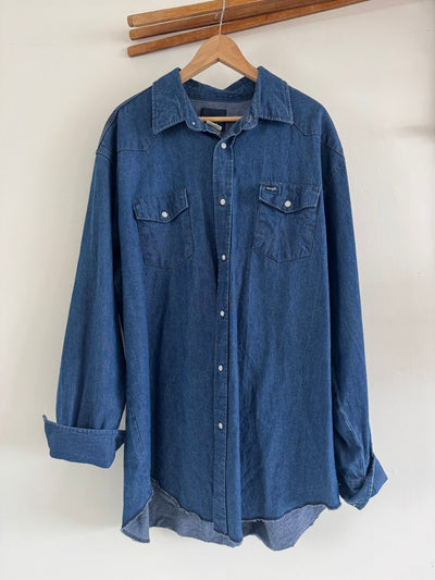 VTG Wrangler Work Shirt - Diamonds & Rust