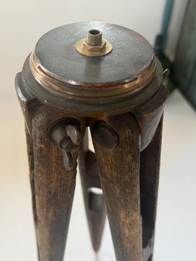 Wood Tripod - Antique - Diamonds & Rust