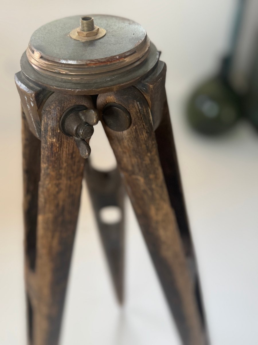 Wood Tripod - Antique - Diamonds & Rust