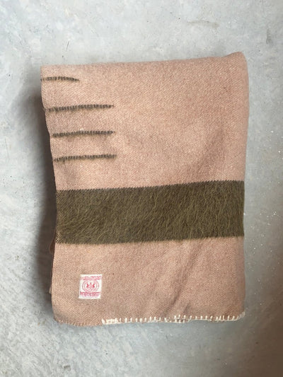 1930s Vintage Hudson Bay 3.5 Point Blanket - Diamonds & Rust