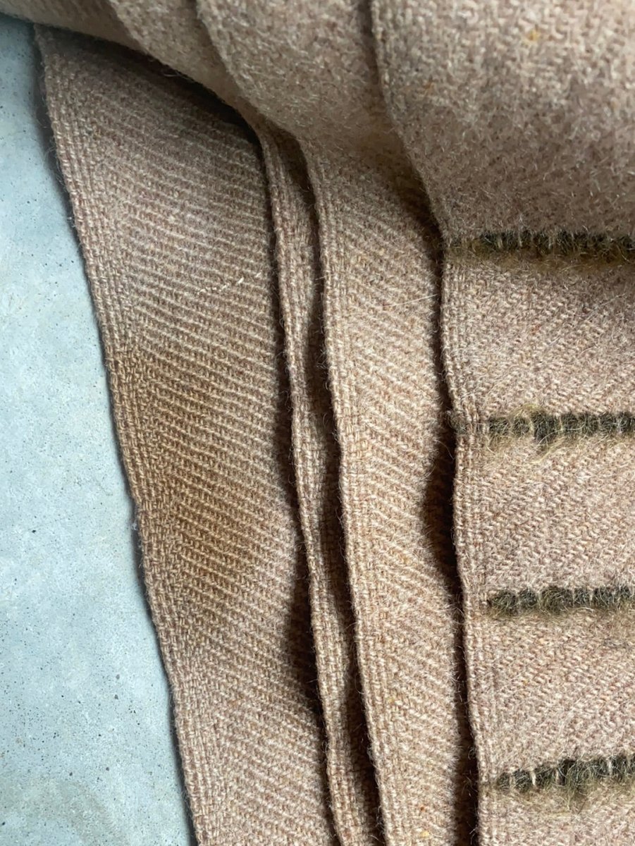 1930s Vintage Hudson Bay 3.5 Point Blanket - Diamonds & Rust