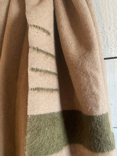 1930s Vintage Hudson Bay 3.5 Point Blanket - Diamonds & Rust