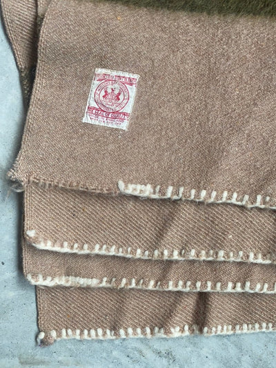 1930s Vintage Hudson Bay 3.5 Point Blanket - Diamonds & Rust