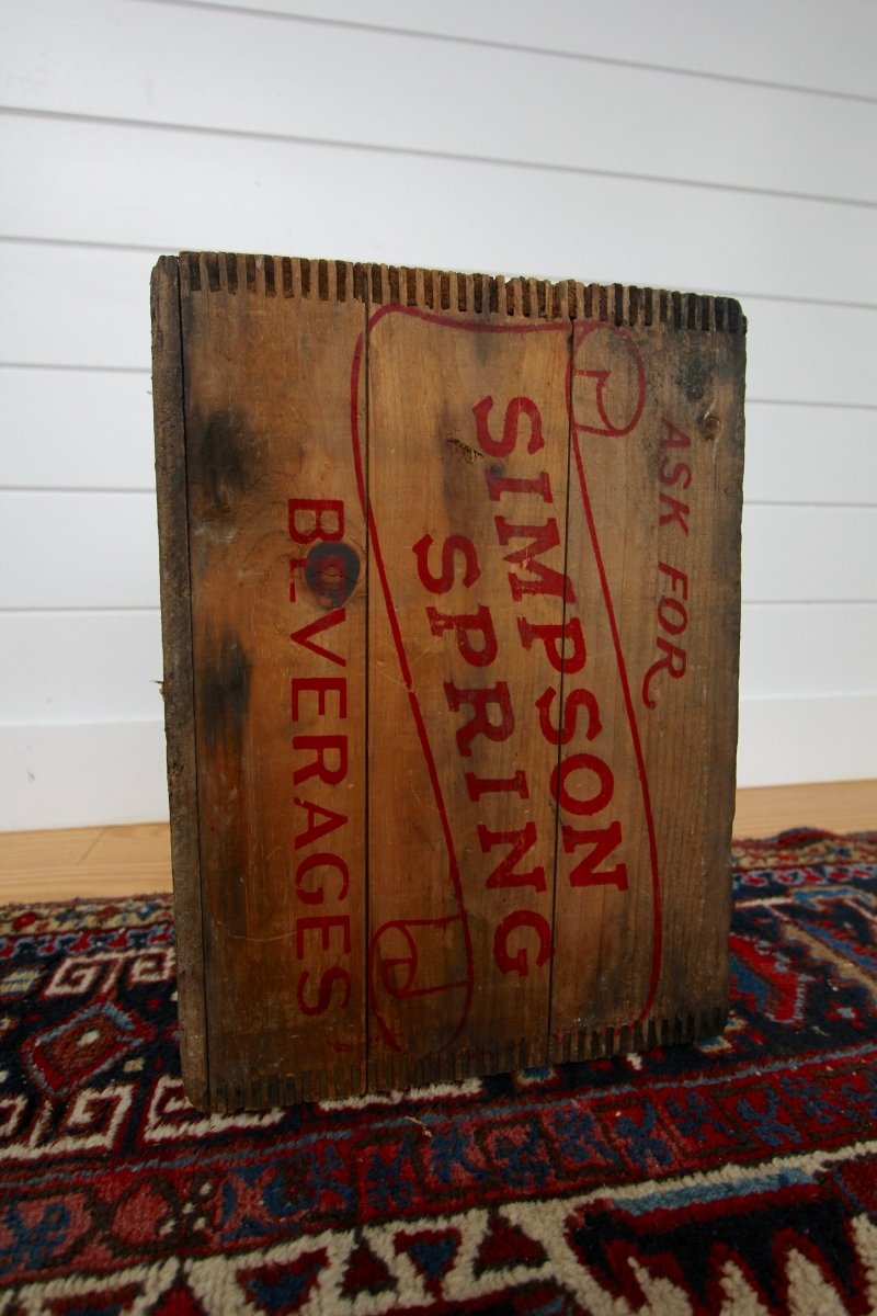 1940s Simpson Spring Wooden Soda Crate - Diamonds & Rust