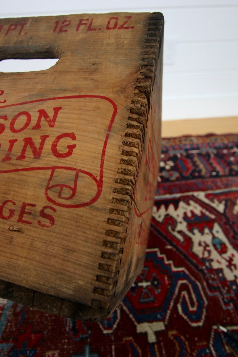 1940s Simpson Spring Wooden Soda Crate - Diamonds & Rust