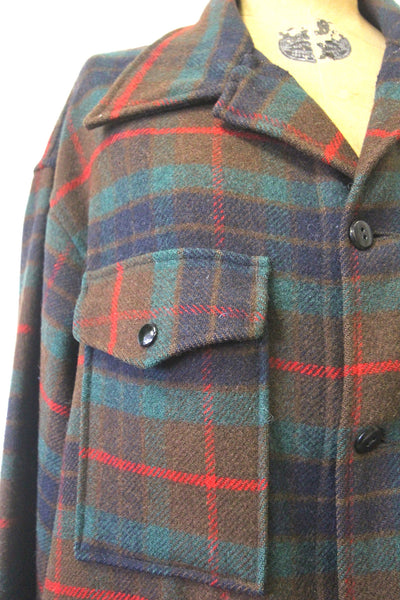 Vintage Pendleton Plaid Barn Coat