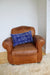 Indigo Batik Lumbar Pillow - Diamonds & Rust