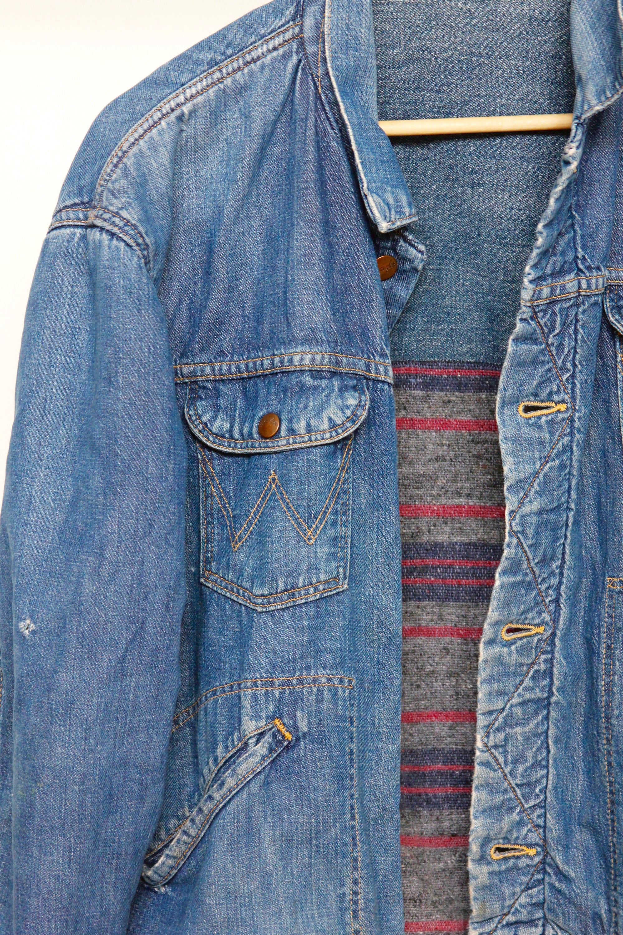 Vintage Wrangler Blanket Lined Chore Coat - Diamonds & Rust