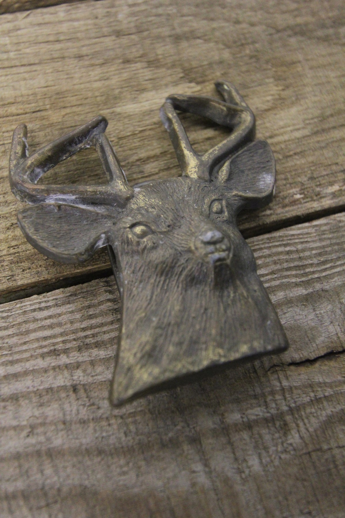 Vintage Brass Deer Belt Buckle