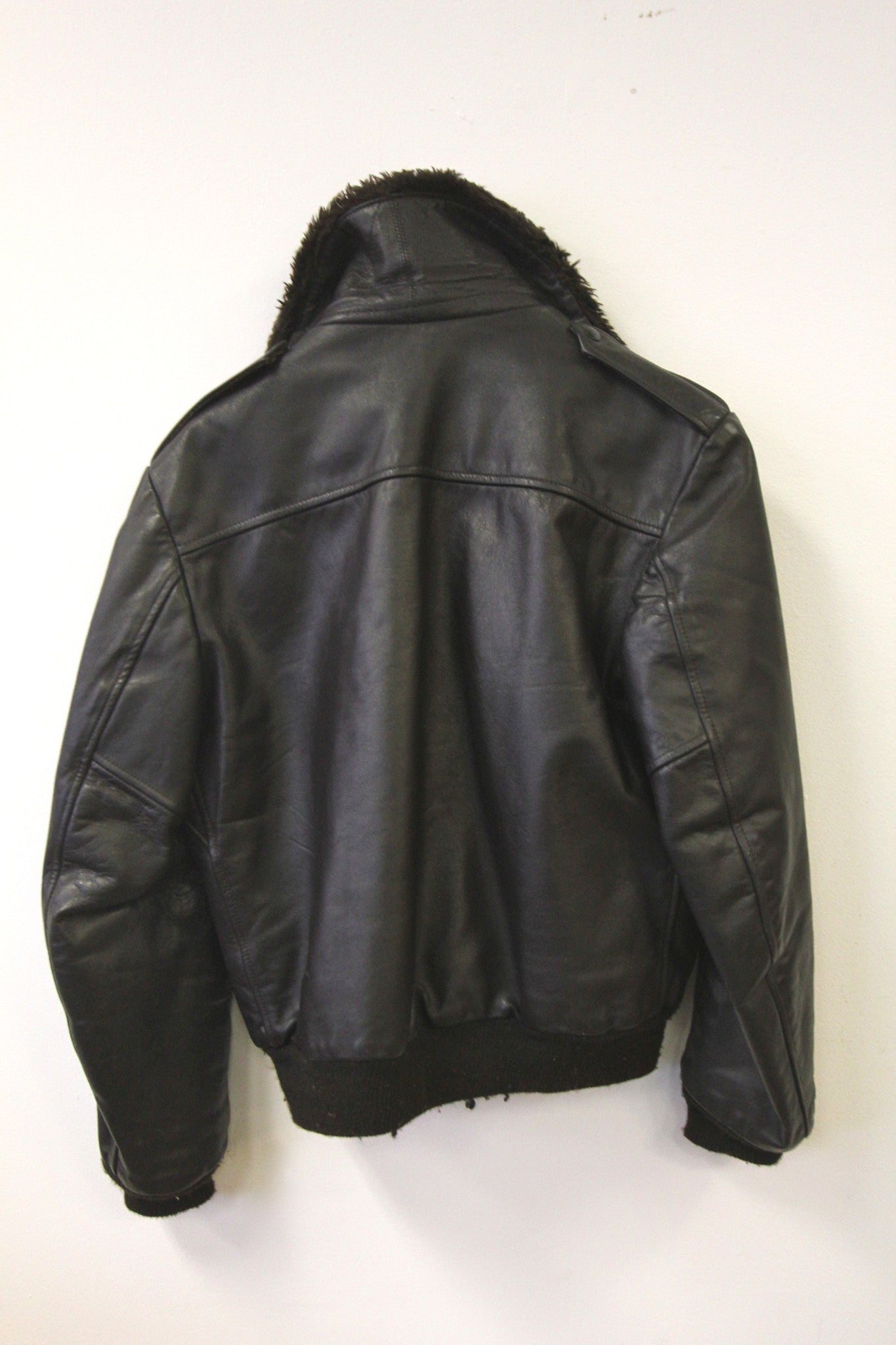 Vintage Wrangler Leather Bomber - Diamonds & Rust