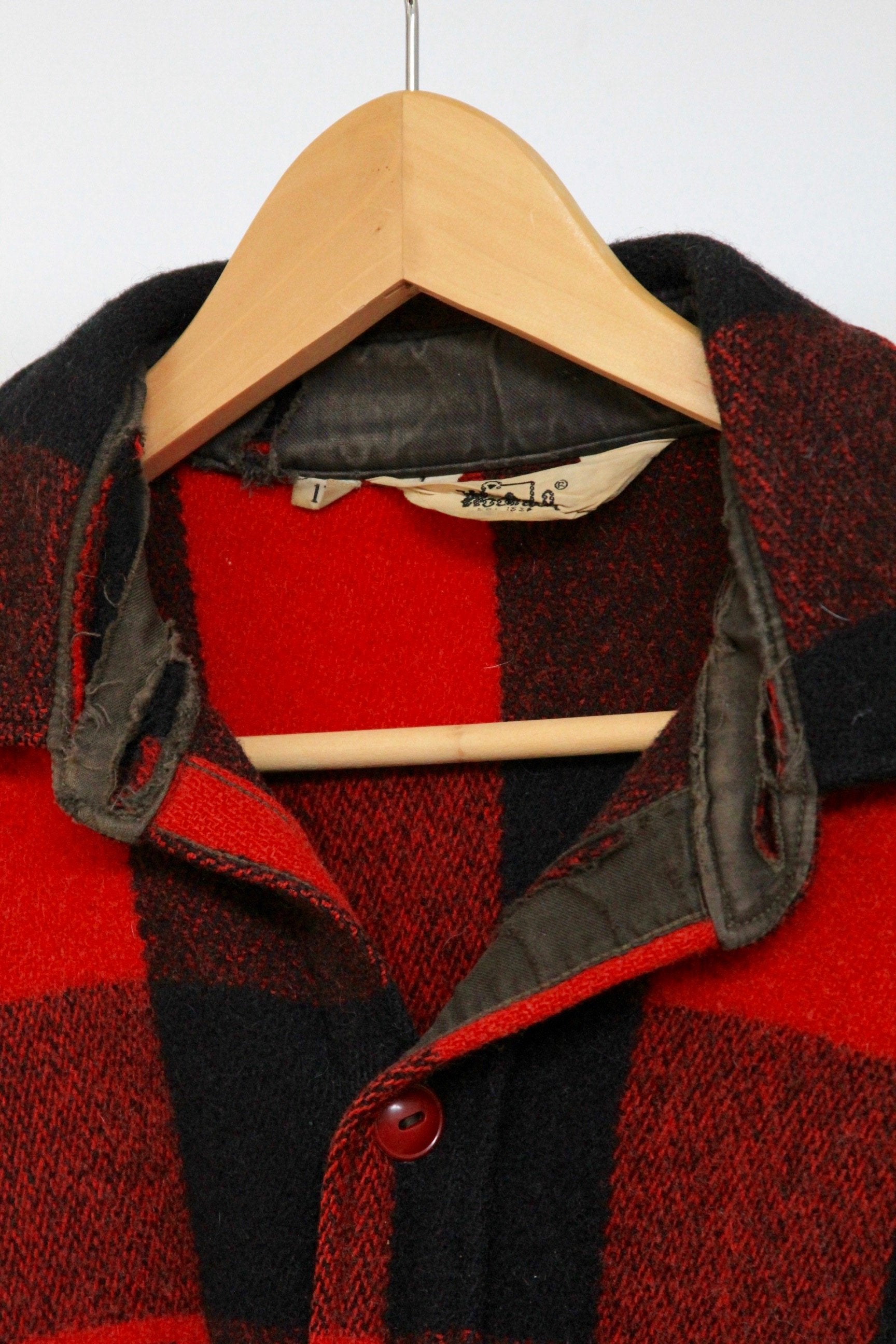 Vintage Woolrich Buffalo Plaid Over Shirt - Diamonds & Rust