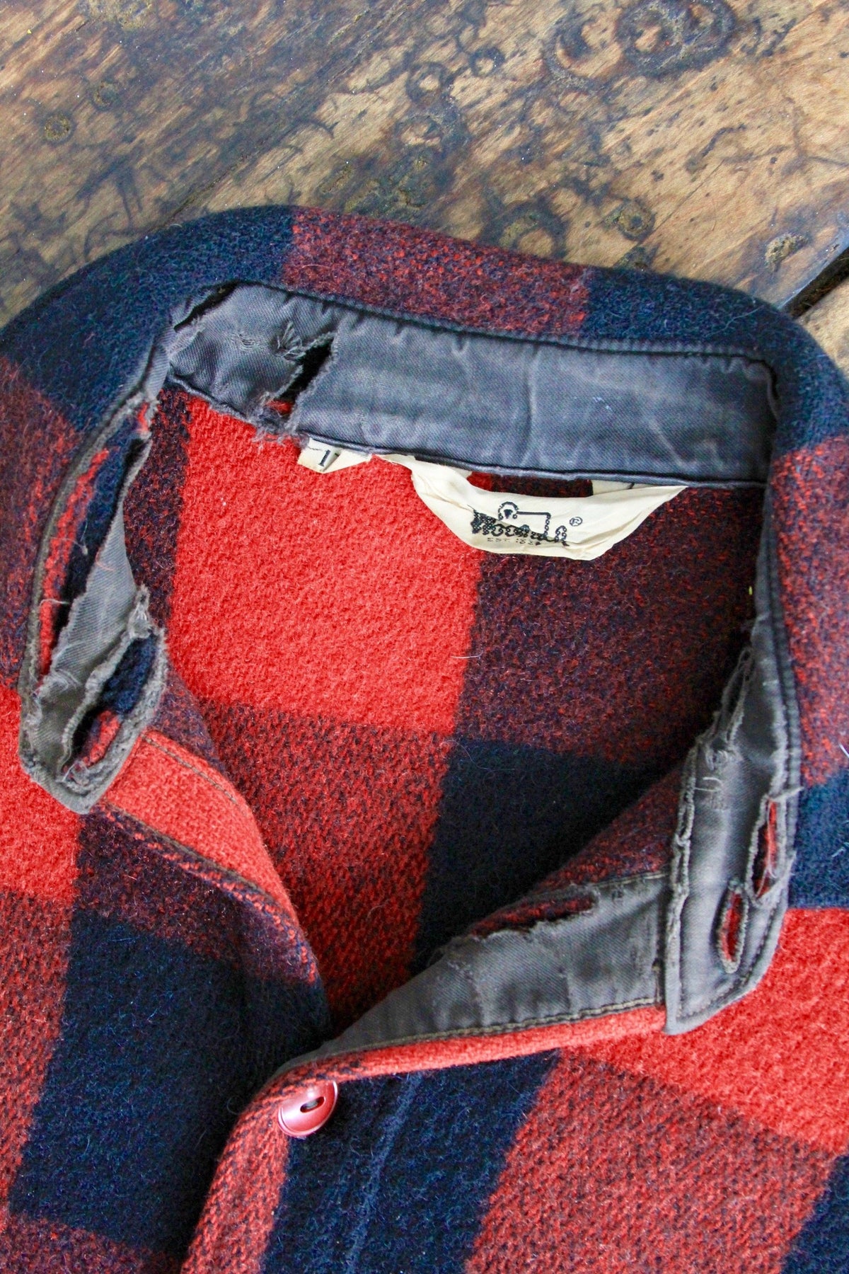 Vintage Woolrich Buffalo Plaid Over Shirt - Diamonds & Rust