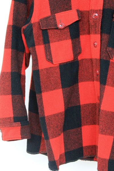 Vintage Woolrich Buffalo Plaid Over Shirt - Diamonds & Rust