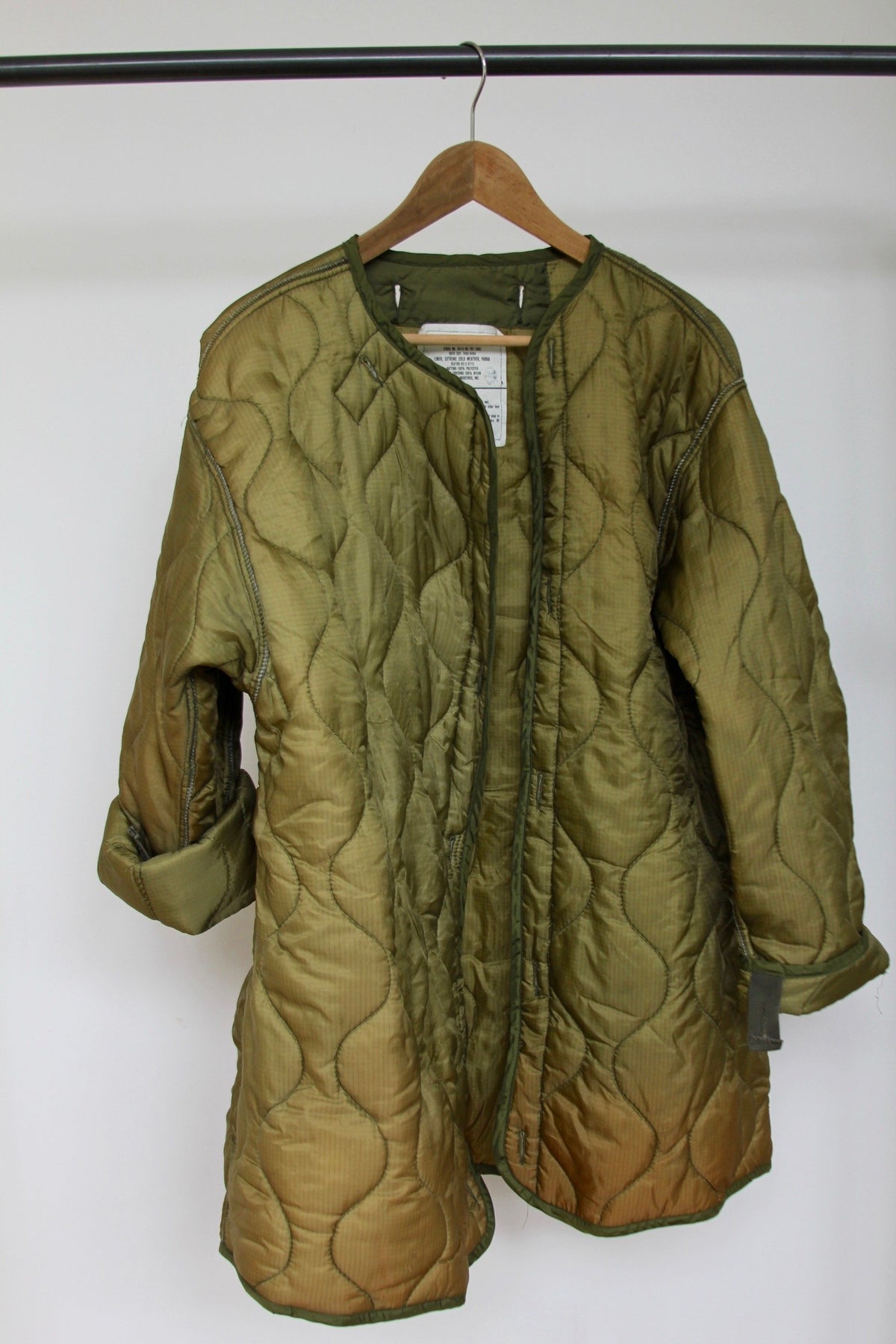Vintage Quilted Parka Liner Coat - Diamonds & Rust