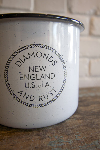 Diamonds and Rust "Oversized Enamel Mug"
