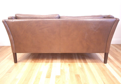 1960s Borge Mogensen Style Leather Sofa - Diamonds & Rust