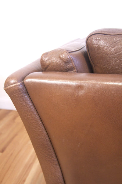 1960s Borge Mogensen Style Leather Sofa - Diamonds & Rust