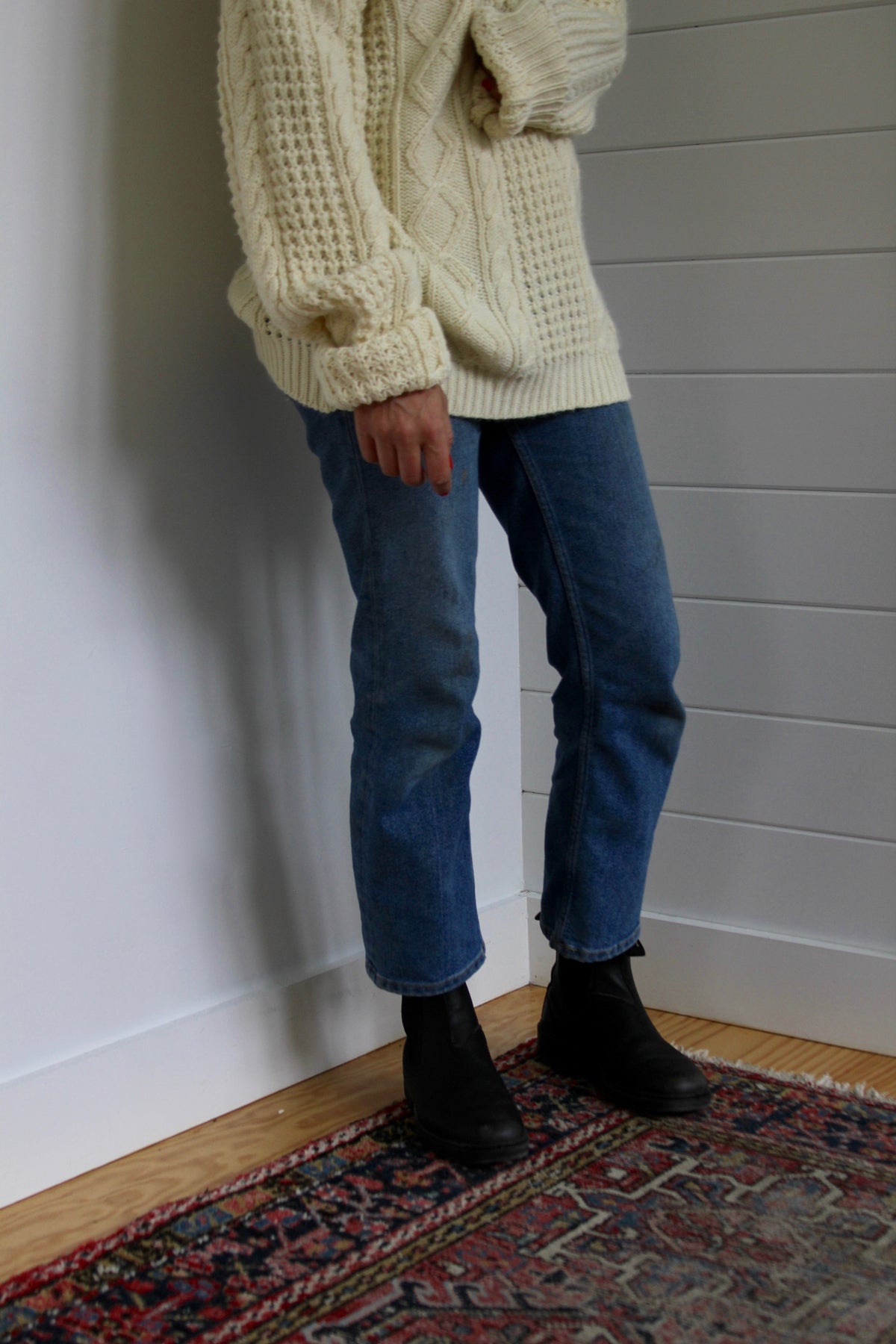 Vintage Fisherman's Sweater: XL - Diamonds & Rust