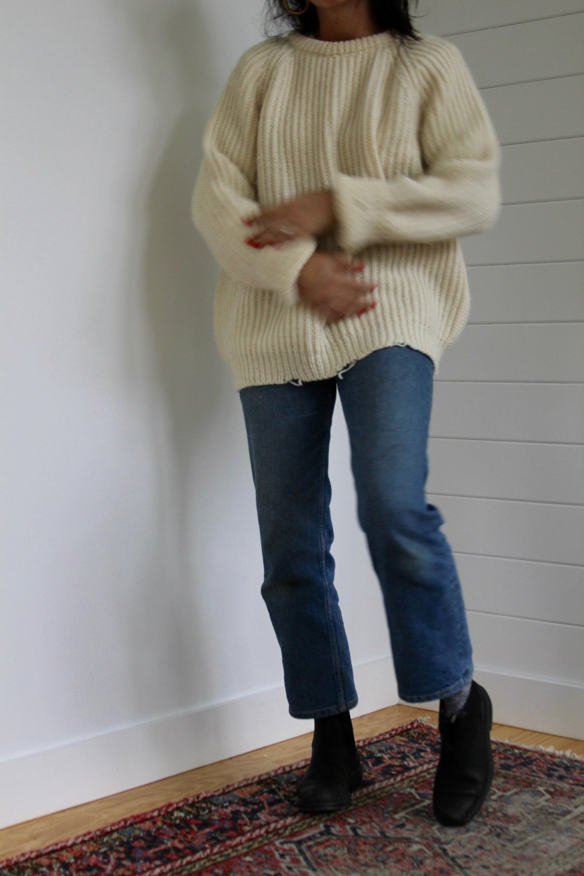 Vintage Fisherman's Sweater: Size 42 - Diamonds & Rust