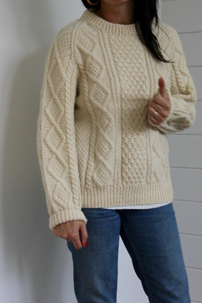 Vintage Fishermen's Sweater - Diamonds & Rust