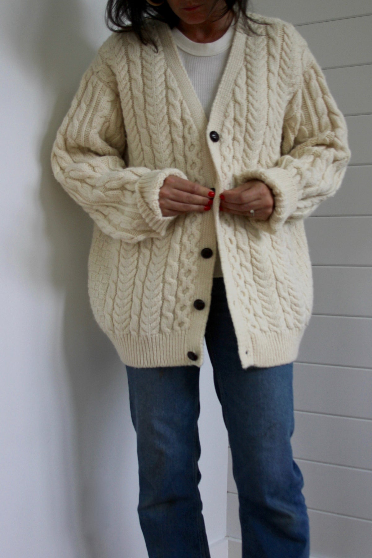 Vintage Fishermen's Sweater - Diamonds & Rust