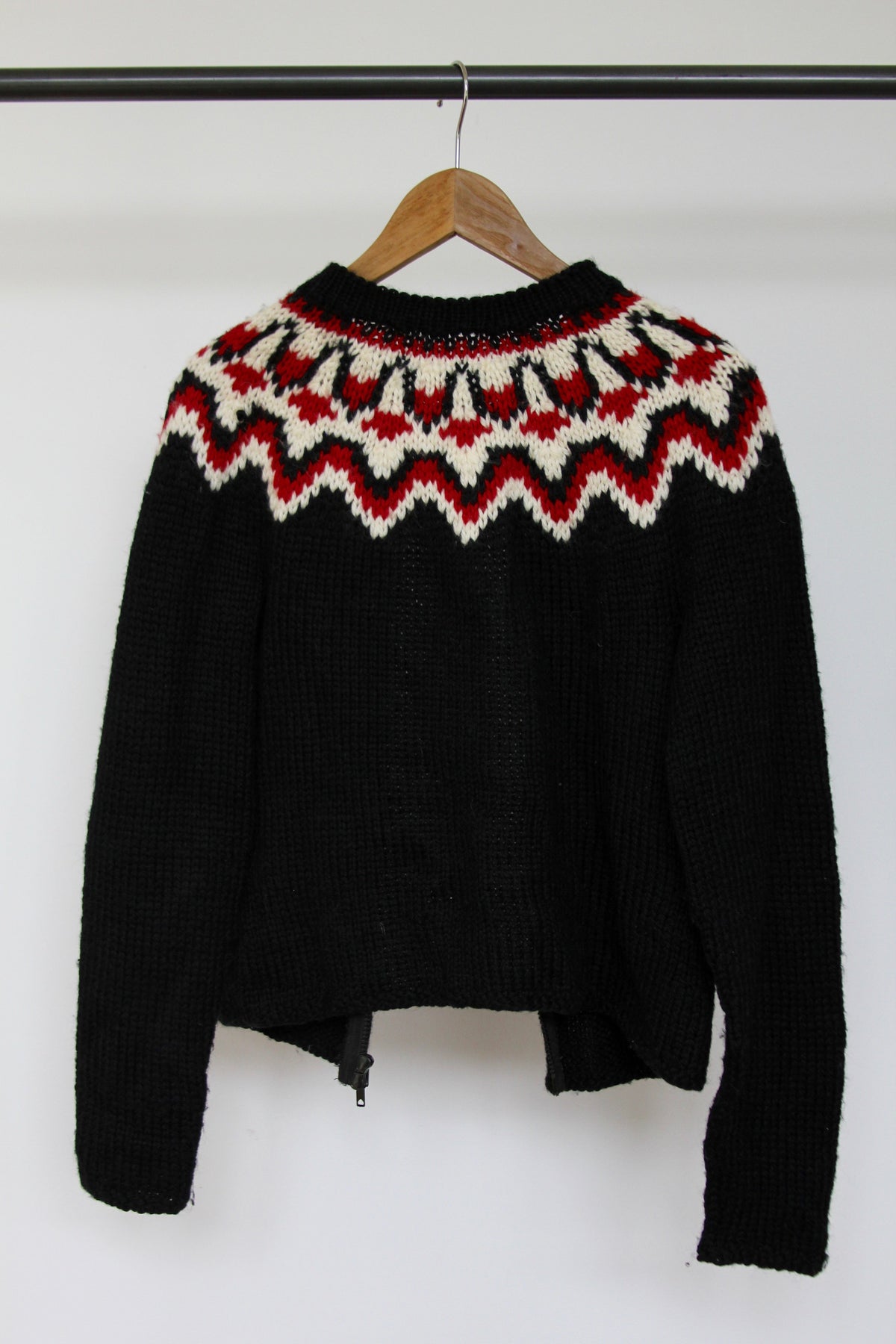 Vintage Hand Woven Sweater - Diamonds & Rust
