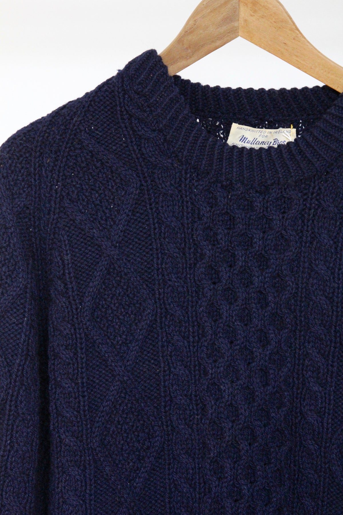 Navy Fishermen's Sweater - Diamonds & Rust