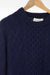 Navy Fishermen's Sweater - Diamonds & Rust