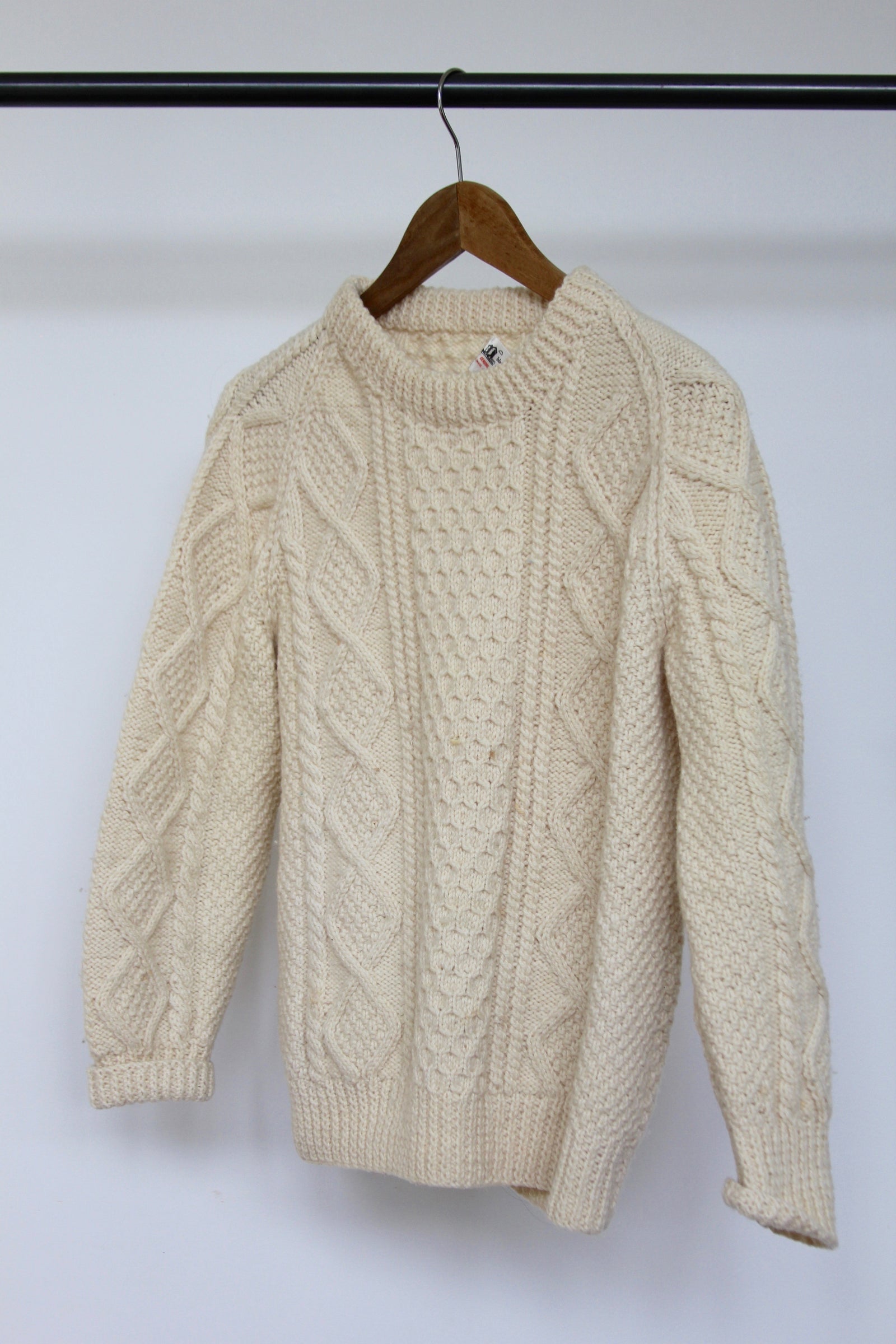 Vintage Fishermen's Sweater - Diamonds & Rust 
