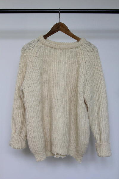 Vintage Fisherman's Sweater: Size 42 - Diamonds & Rust
