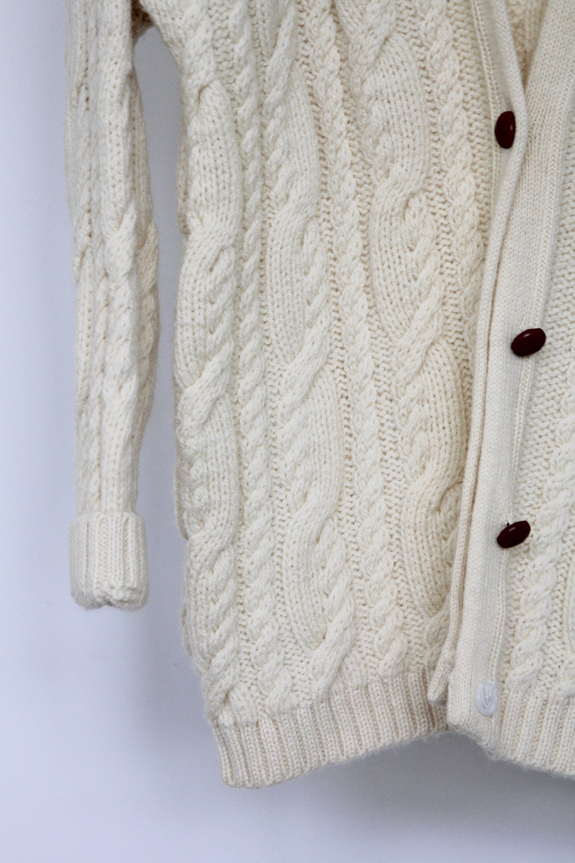 Vintage Fisherman's Sweater: Small - Diamonds & Rust