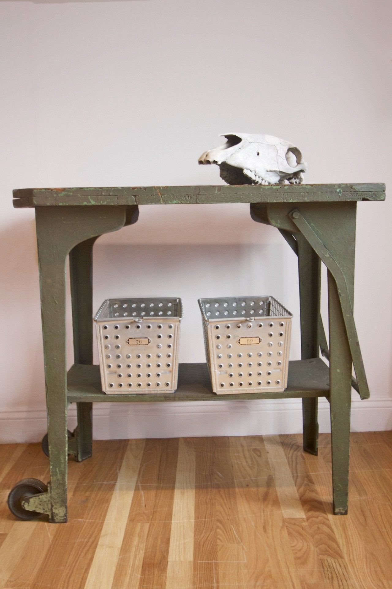 1940s Industrial Portable Workbench - Diamonds & Rust 