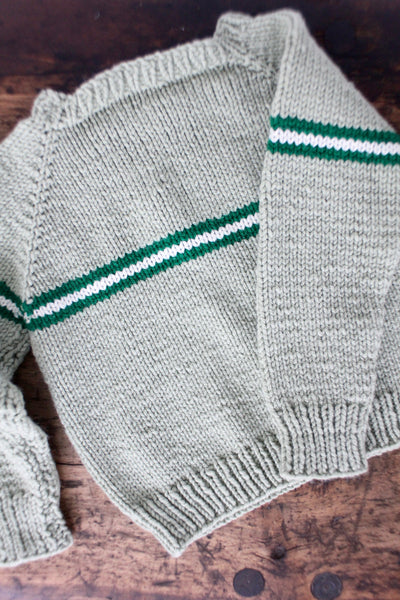 Vintage Sage Crewneck Sweater - Diamonds & Rust