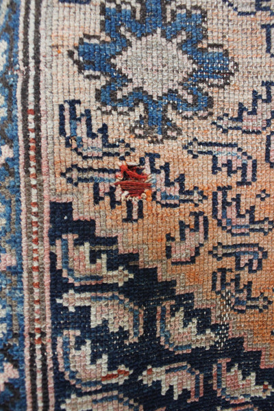 Vintage Rug: Pink & Orange - Diamonds & Rust