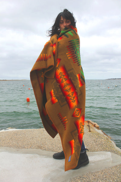 Pendleton Beaver State Brown Blanket - Diamonds & Rust