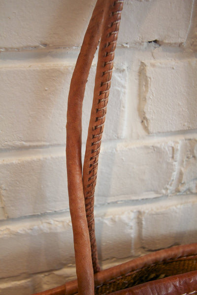 1970s Woven Sisal Bag - Diamonds & Rust
