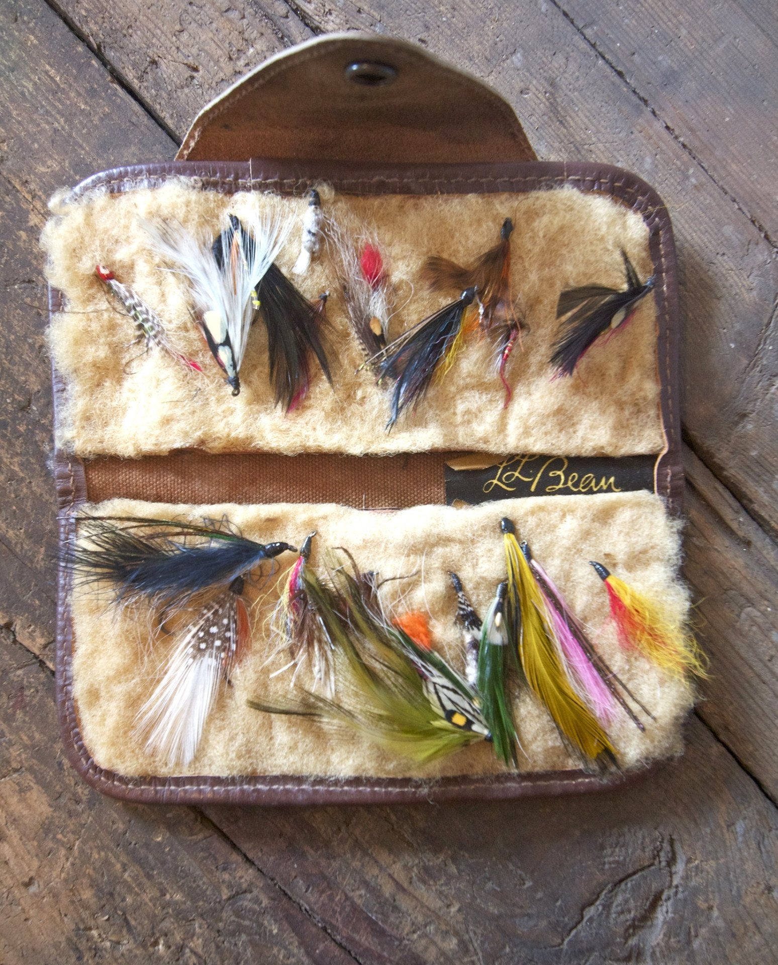 1930s LL Bean Fly Wallet - Diamonds & Rust