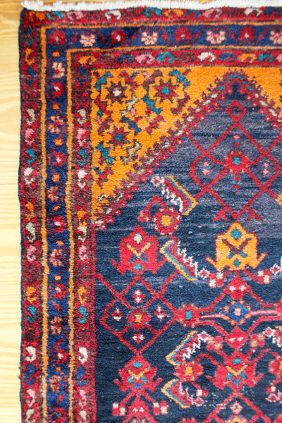 Vintage Rug: Runner - Diamonds & Rust