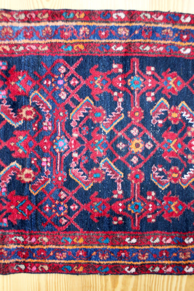 Vintage Rug: Runner - Diamonds & Rust