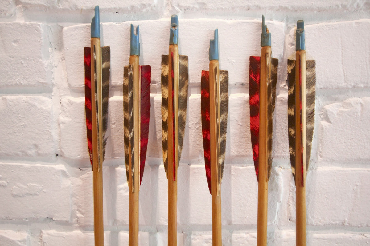 6 Vintage Wooden Arrows